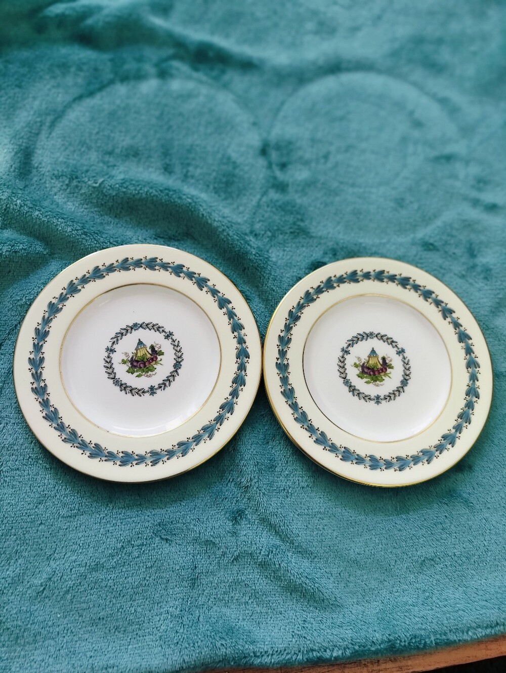 Lot 2 Wedgwood China Appledore Bone China Appetizer Dessert Plates 6" Vintage